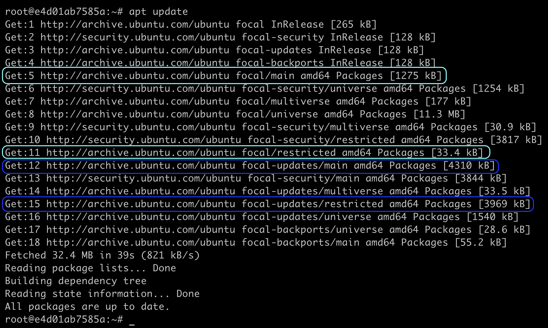 apt update is downloading 18 indexes.